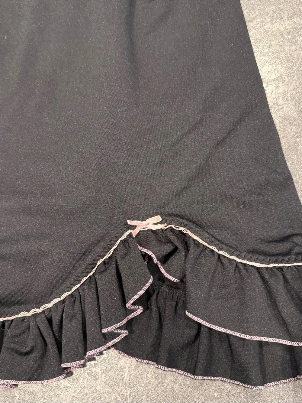 Morbid Threads vintage mini slip dress black pink goth emo small 90s Y2K